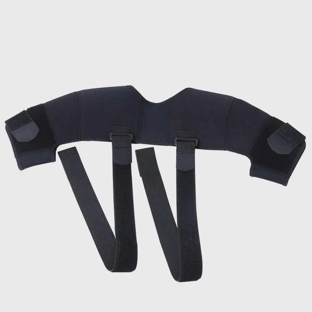 Adjustable Double Shoulder Brace for Back Pain Relief with Cross Straps
