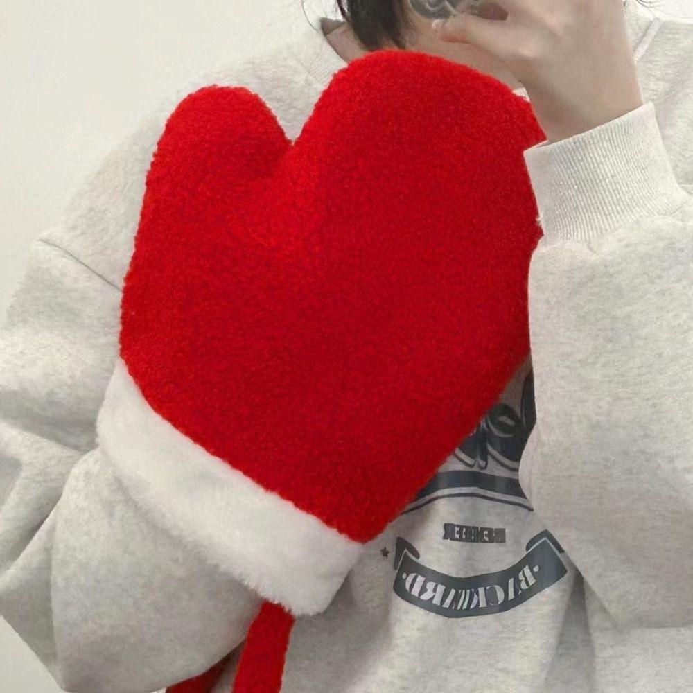 Irregular Red Plush Bag Large Capacity Purse Bag Women Creative Christmas Shoulder Bag  New Years