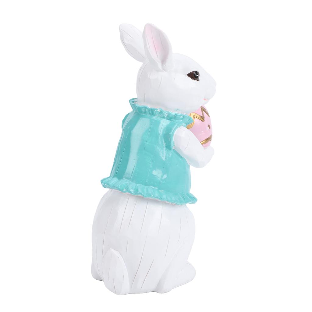Easter Bunny Decoration Resin Figurine Statue Cute Easter Rabbit Ornament for Home Holiday Gift Style B