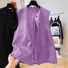 Women Sleeveless Spliced Vest With Pockets Commute Style