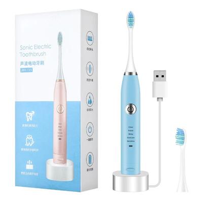 Elektrische Ultraschall-Zahnbürste, automatische intelligente Kinder-Zahnaufheller-Zahnbürste, kabellose USB-Ladebasis, wasserdichter Bürstenkopf