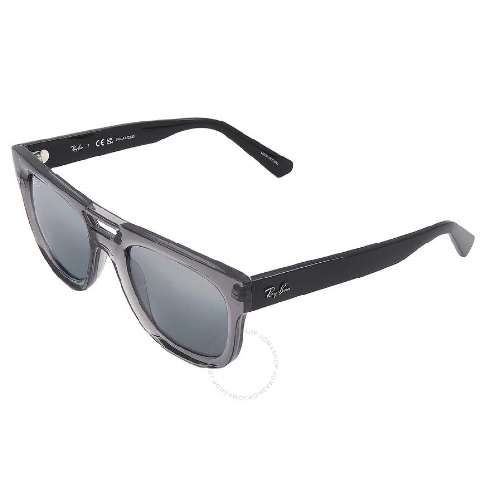 Ray Ban Phil Bio Based Polarized Grey Gradient Mirror Square Unisex Sunglasses Rb4426 672582 54
