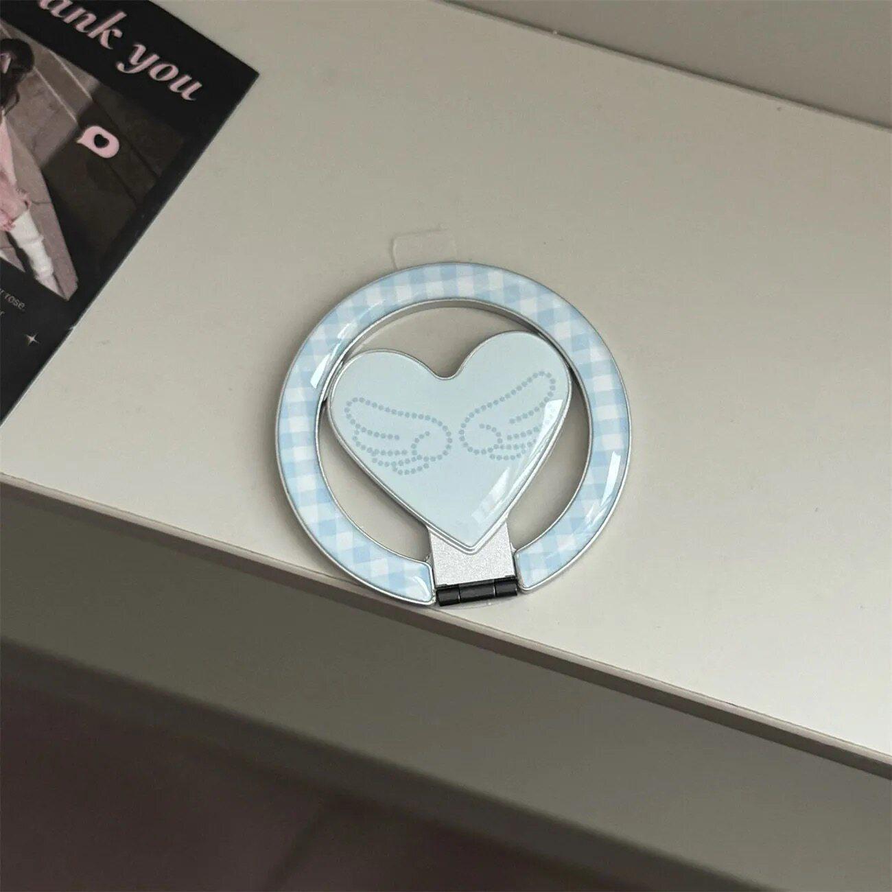 New Wing Heart MagSafe Magnetic Phone Holder: 180° Adjustable, Retractable, Strong Magnetic Grip for Women
