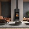 Wood Burning Steel Stove KRATKI ERIK High Ø 150 5,5 kW Self Closing Door