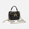 Structured Box Bag With Chain Strap Small Crossbody Handbag Women Street Style Daily Use
