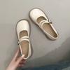 Small leather shoes women's British style 2025 new summer and autumn with skirt retro Mary Jane shoes versatile round head platform single shoes
