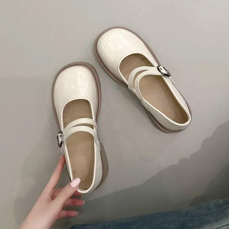 Small leather shoes women's British style 2025 new summer and autumn with skirt retro Mary Jane shoes versatile round head platform single shoes