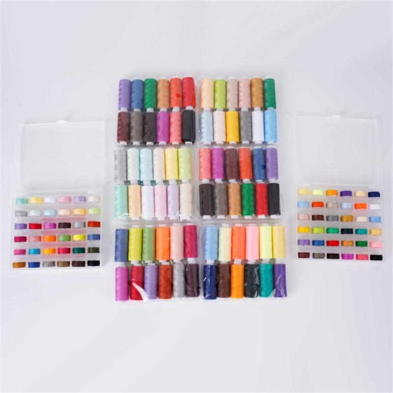 72 Color Polyester Thread Sewing Machine Bobbin Thread with Case for Sewing Machine Hand Stitching Needlework Project