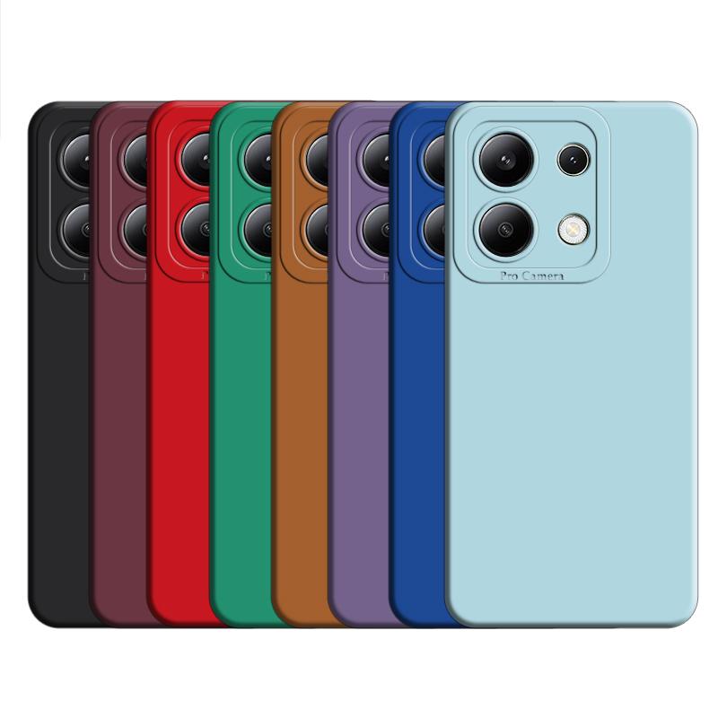 For Poco M6 Pro 4G Case For Xiaomi Poco M6 Pro 4G Cover Liquid Silicone Full Cover Camera Lens Shockproof Protection Bumper