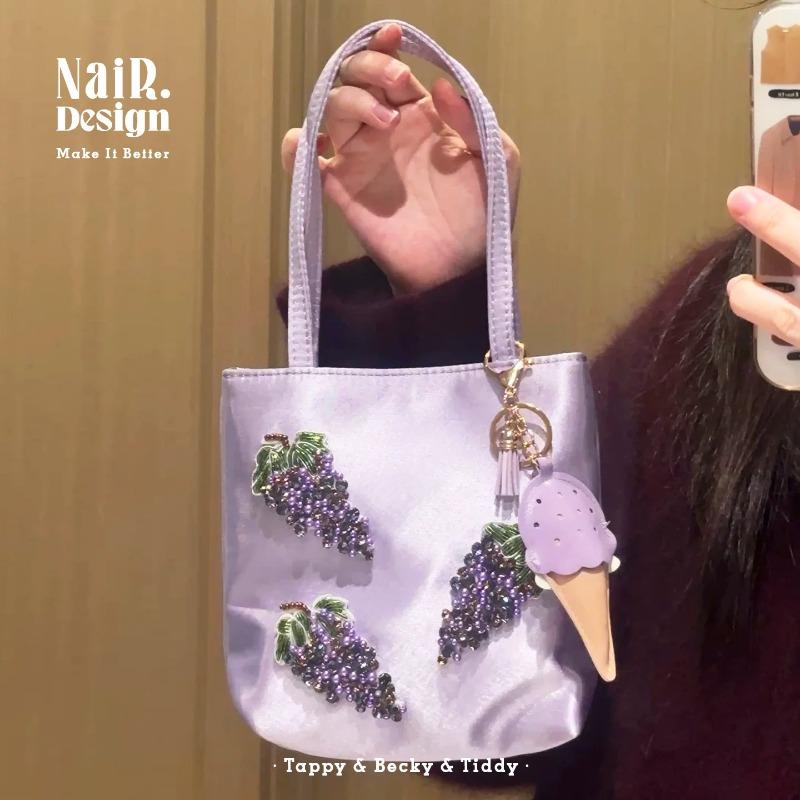 Gulinel Original Sea Breeze Satin Bag Bead Embroidery Handmade Handbag Premium Light Luxury Holiday Handbag