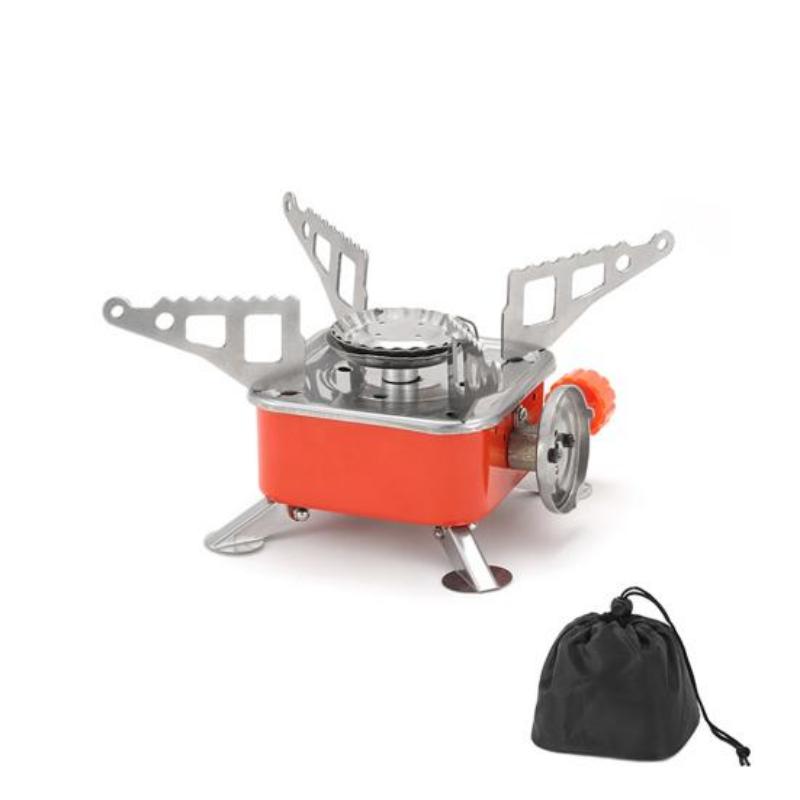 1 Set Stark kompatibler Herdbrenner Anti-Rutsch-Halterung Nicht verformbares quadratisches Gas-Camping-Werkzeug zum Kochen im Freien