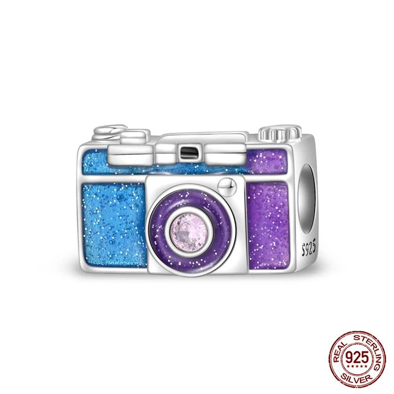 Copper Air Balloon Car Travel Charms Beads Fit Original Bracelet Camera Eiffel Tower Charms Diy Jewelry