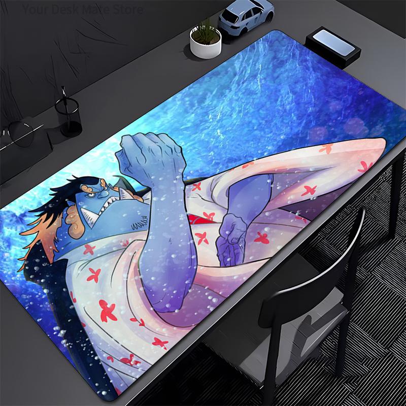 ONE PIECE Jinbe Gaming Mouse Pad Accessories Office Gamer Keyboard Desk Mat Non-Slip Laptop Ground Mat Large PC Carpet Mousepad