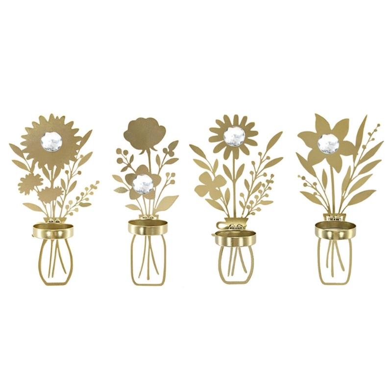 

Настенные подсвечники Декоративные настенные светильники для свечей Настенные держатели для свечей для спальни золотой