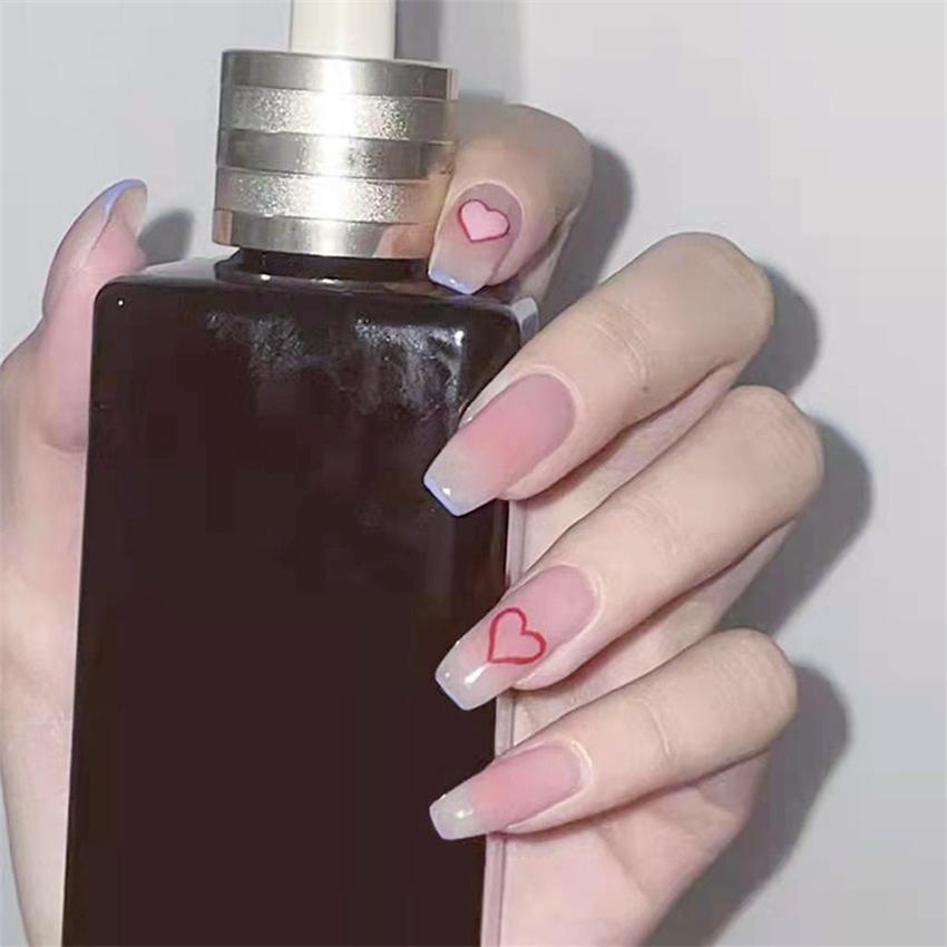 24Pcs Dark Butterfly Black Press On Nails Full Cover Fake Nail Tips Cute Girl False Nail Art Set