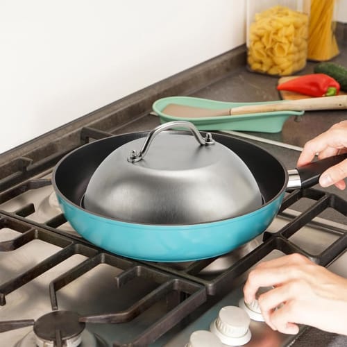 Teppanyaki Dome - Domed Lid for Griddle Burgers - Heat-Resistant Round Flat Top Steaming Lid for Steak Grilling, Teppanyaki, and BBQ Cooking