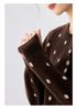 Lekasha Women's Fashionable Cashmere Polka Dot Knit Cardigan