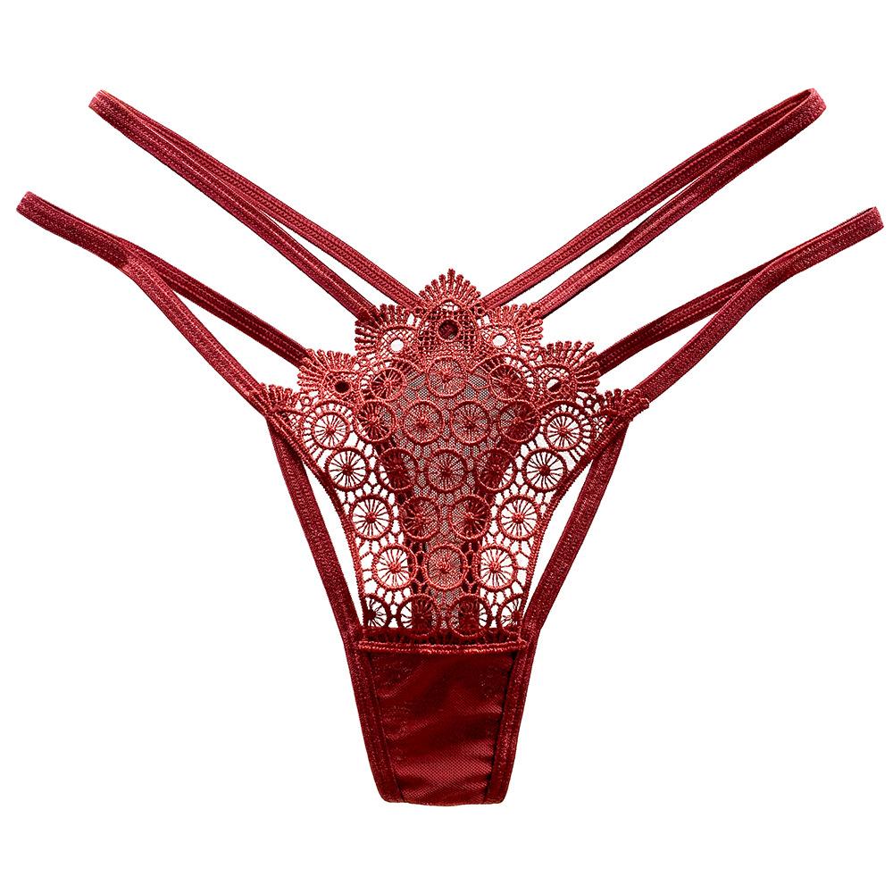Erotic Panties Sexy Thong Woman Lace Transparent T-Back Thongs And G Strings Mesh Sheer Low Waist