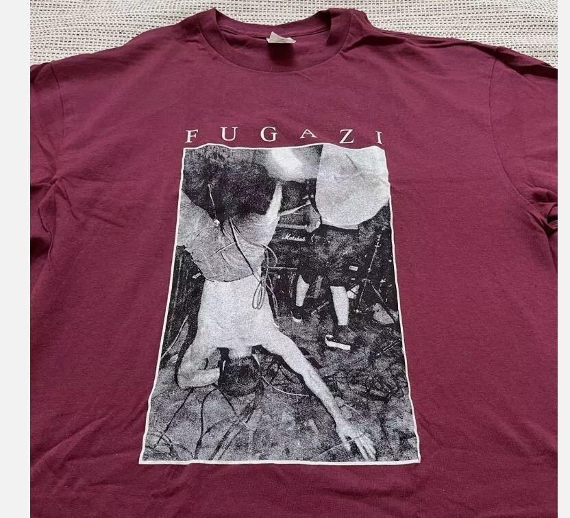 

Fugazi band 90s Maroon Graphic T shirt Men Women vtg 3XL