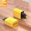 USB-Schnellladegerät 120W USB-Ladestecker Würfel Schnell Dual-Typ-C-Wandladegerät Telefon-USB-Adapter Tragbares Ladegerät für Zuhause