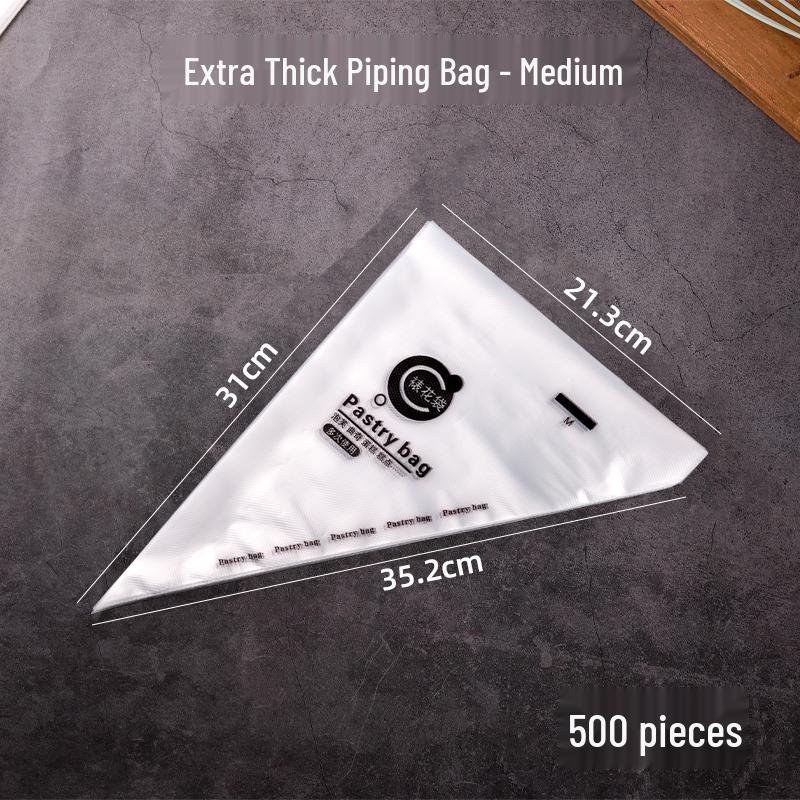 500-Piece Set of Thick Disposable Piping Bags for Cake Decorating and Cookie Icing