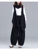 High-Waisted Japanese Drapey Lantern Harem Pants - Retro Cotton Linen, Elastic Waist, Loose Fit