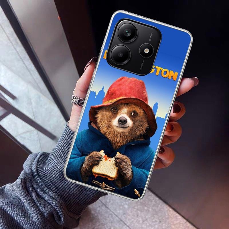 Cute P-PaddingtonS Bear Phone Case For Xiaomi Redmi Note 10 11 12 13 14 15 Pro Plus 11S 12S 14S 11T 11E 10S Soft TPU Back Cover
