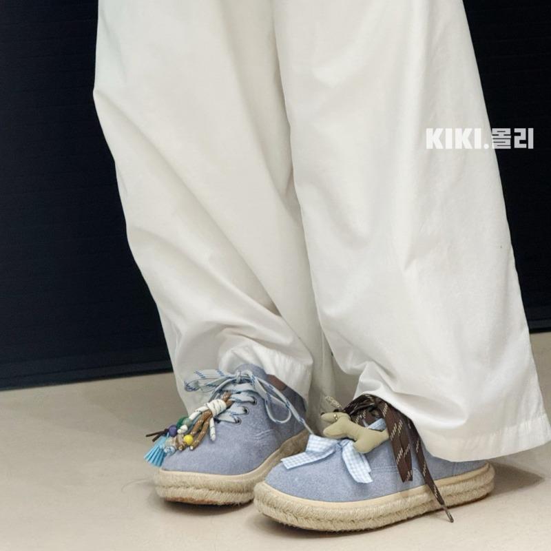 Niche platform shoes women's trendy summer new design double laces accessories to increase the height of casual shoes women