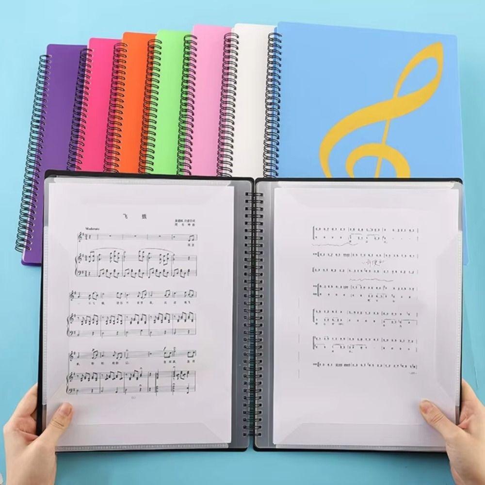 Waterproof Music Binder Spiral-Bound Document Folder Document Holder Sheet Music Folder  Home