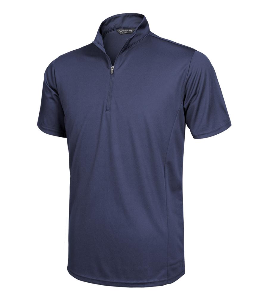 EXTRASPORTY Front-Ventilated Men'S Short-Sleeve Zip-Up T-Shirt 5 Colors (Type A)