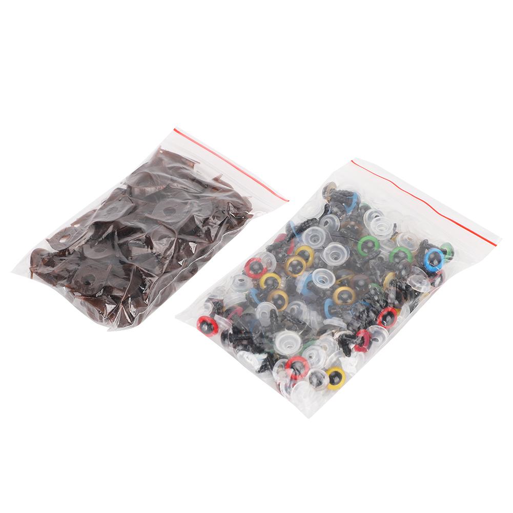 Mix Color Plastic Safety Eyes with Washer Accessories for DIY Crafts Teddy Bear Animal Dolls Puppet
