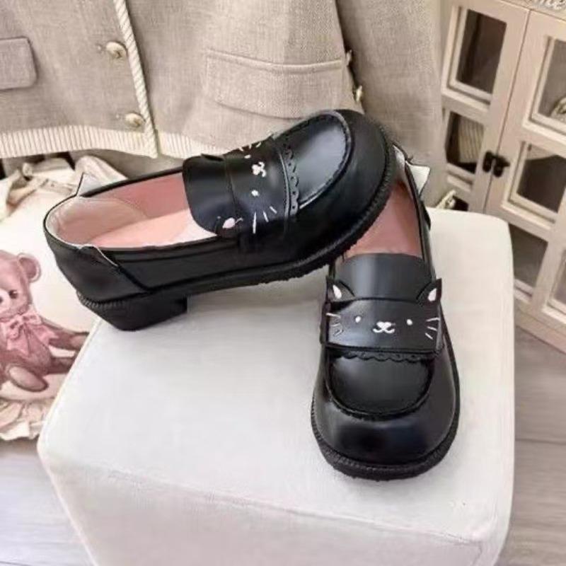 New Trendy and Versatile Casual Shoes - Single Shoes, Leather Shoes 35 чёрный