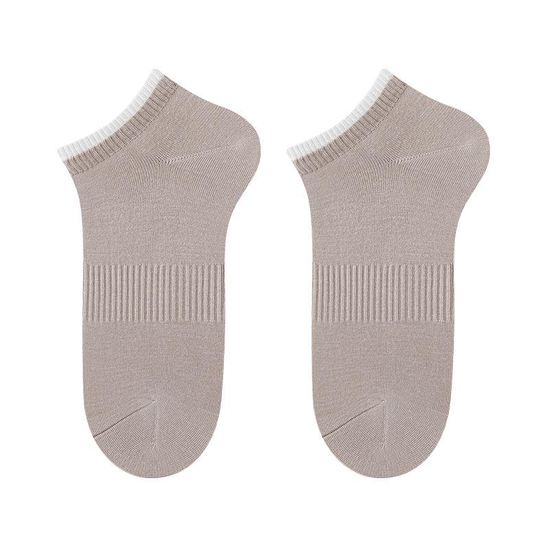 Men's Summer Thin Cotton Deodorant Sweat Absorber Antibacterial Mesh Breathable Sports Boneless Socks