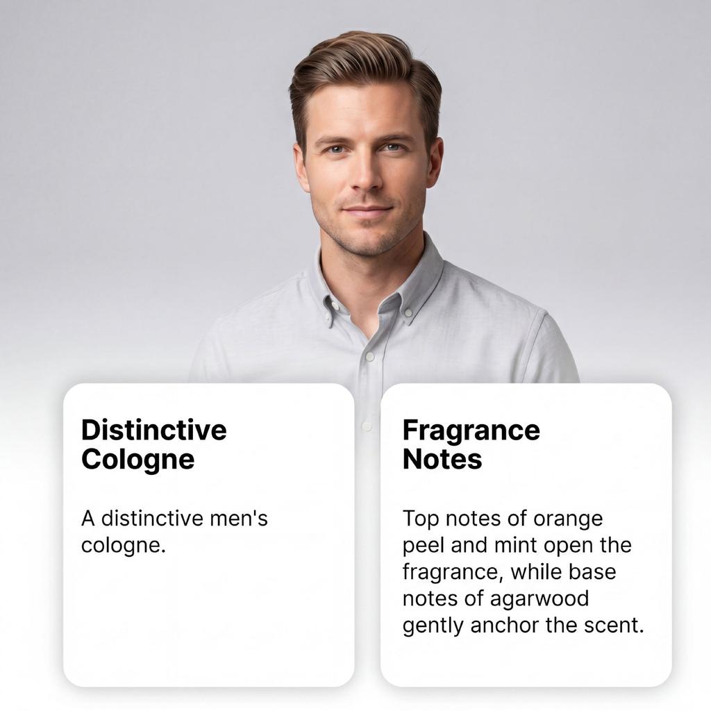 Men's Eau de Toilette 50ml Natural Long-Lasting Scent Unique Gentle Charm for Daily Date Commute