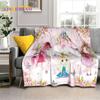 Cartoon Ballerina Fairy Cute Ballet Girl Blanket,soft Throw Blanket for Home Bedroom Bed Sofa Picnic Office Cover Blanket Kids