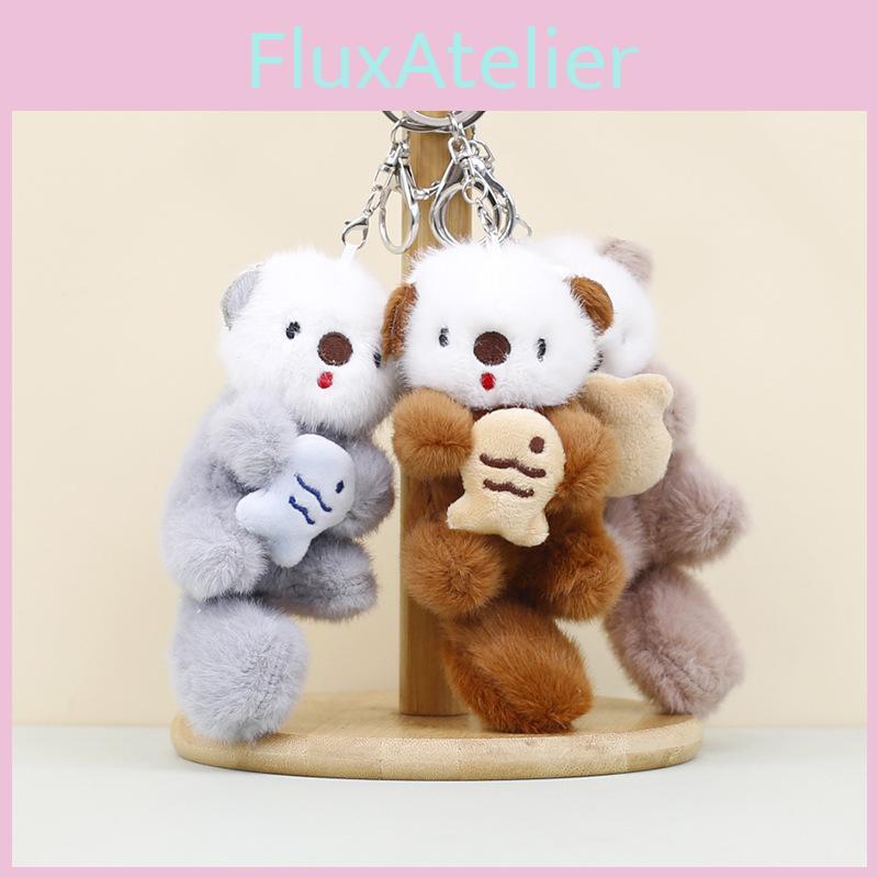 Adorable Plush Beaver Toy Keychain Cute Animal Stuffed Doll For Bag Decoration