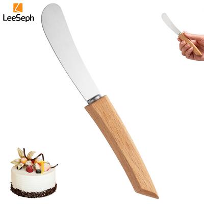 Ensemble de Couteaux à Tartiner le Beurre, Couteaux à Tartiner les Sandwichs en Acier Inoxydable avec Manche en Bois, Grattoirs à Beurre, Fromage à la Crème, Confiture