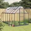 Vidaxl Greenhouse With Base Frame, Anthracite, 334X169X202 Cm, Aluminium