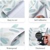 Papel de Parede Verde Branco Papel de Parede Descascar e Colar Papel Contacto Boho para Armários Papel de Parede de Folhas para Quarto Autocolantes Autocolantes