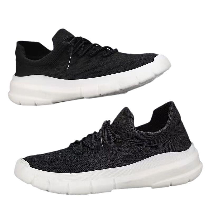 Men's Slip On Walking Shoes Lightweight Breathable Non Slip Running Shoes Casual Fashion Sneakers Knitted Mesh Gym Workout Sports Shoes for Men