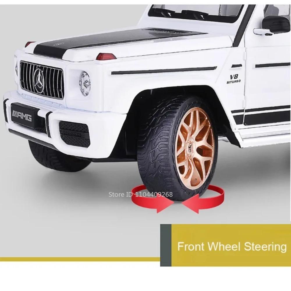 Large Size 1:18 G63 500K Sports Car Model Toy Music Light Doors Opened Alloy Vehicle Models Decorative Ornament Collection