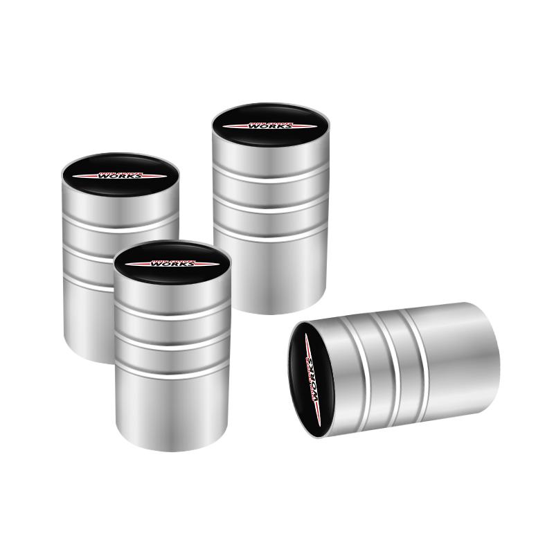 4Pcs Aluminum Alloy Car Tire Valve Cap Auto Wheel Accessories For MINI Cooper S Works JCW R55 R56 R53 R60 R61 F54 F55 F56 R50