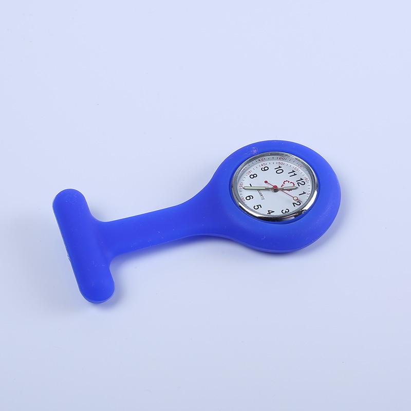 Korean Style Silicone Nurse Clip-on Pocket Watch: Cute, Simple, Waterproof Brooch for Female Students and Doctors.