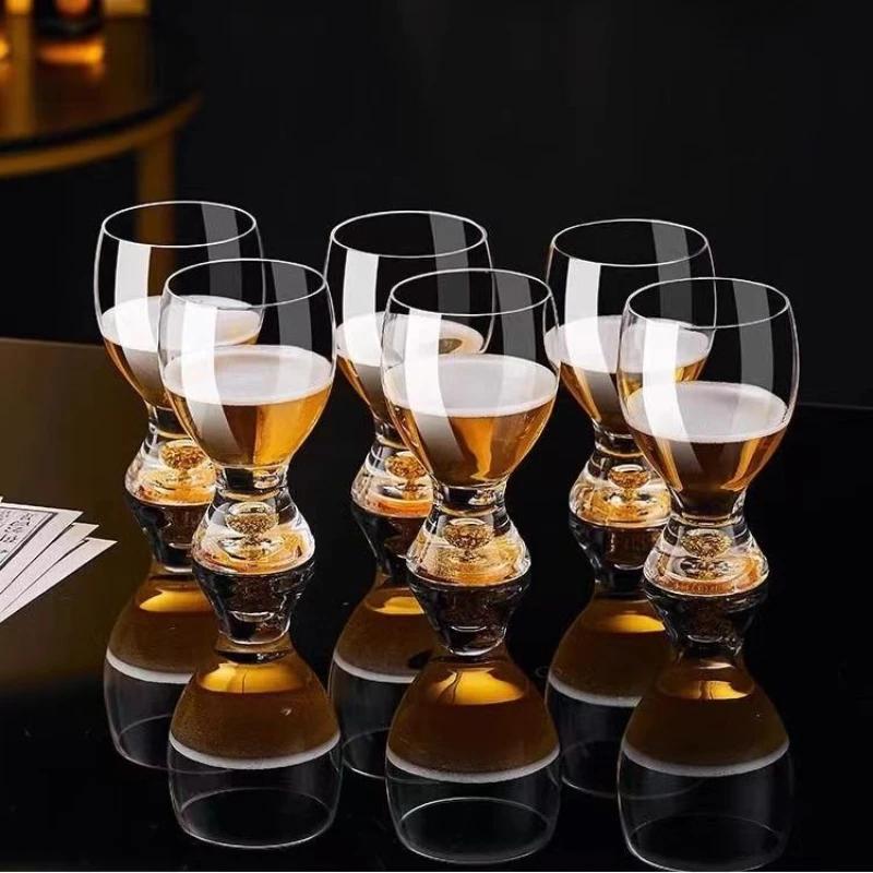 Sets Luxury Gold Foil Wine Glass Creative Crystal Glass Cup Cocktail Glass Household Exquisite Whiskey Cup Bar Accessories