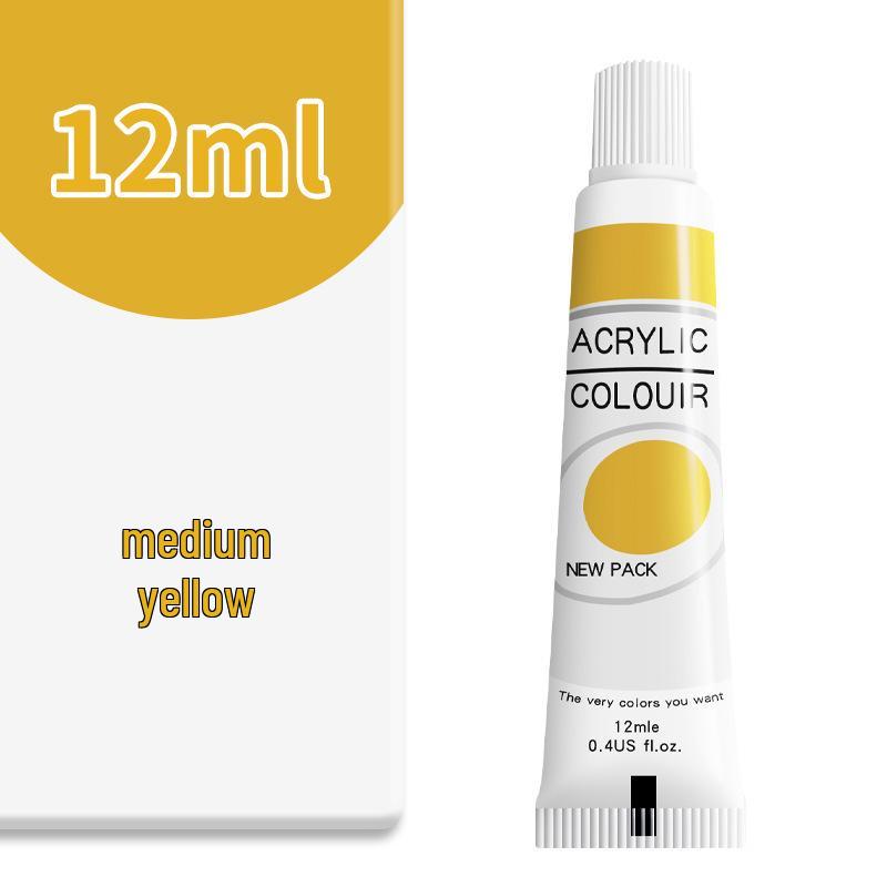 12-Color 12ml Acrylic Paint Tube for Children's DIY Hand-Painted Projects