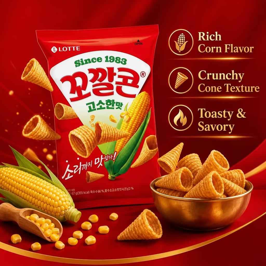 Lotte Kokal Corn Snack (Rich Corn Flavor) 67g