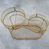 3 Tier Fruit Basket Metal Storage Stand Vegetable Holder Countertop Organizer Basket for Kitchen Dining Room
