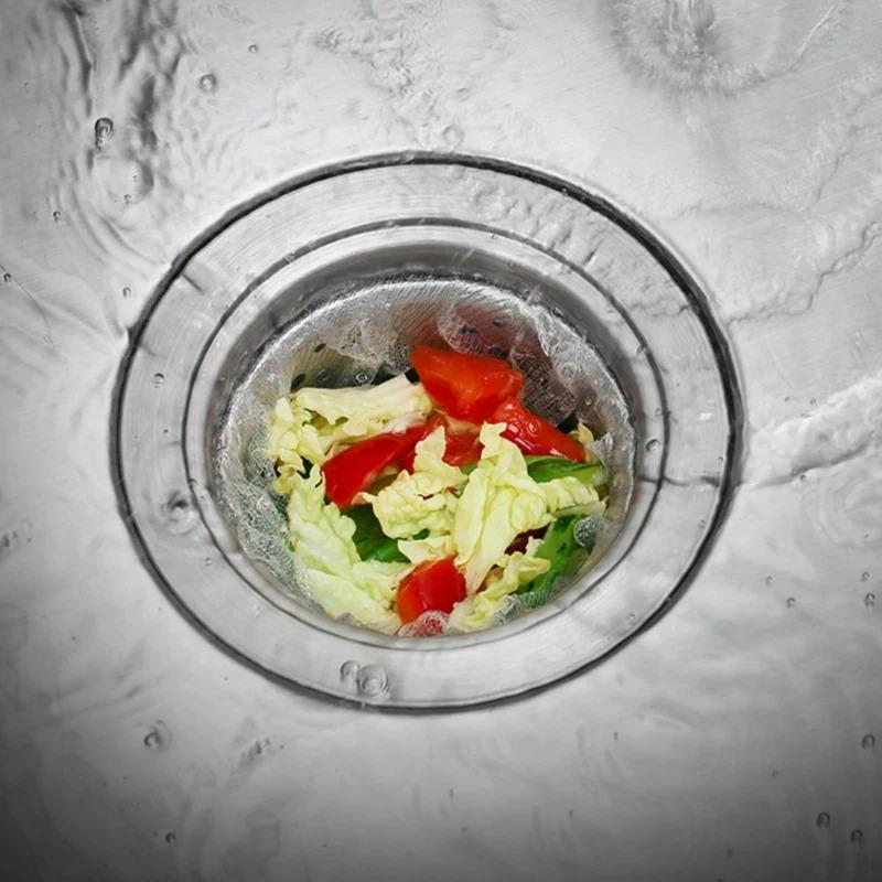 30-500Pcs Disposable Kitchen Sink Filter Sewer Drain Anti-blocking Garbage Bag Pool Leak Mesh Bag Mesh Strainer Sink Garbage Net