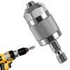 Drill Chuck Adapter Three Jaw Keyless Drill Chuck Aluminum Alloy Quick Change Tool for Pneumatic Electric and Manual Tools