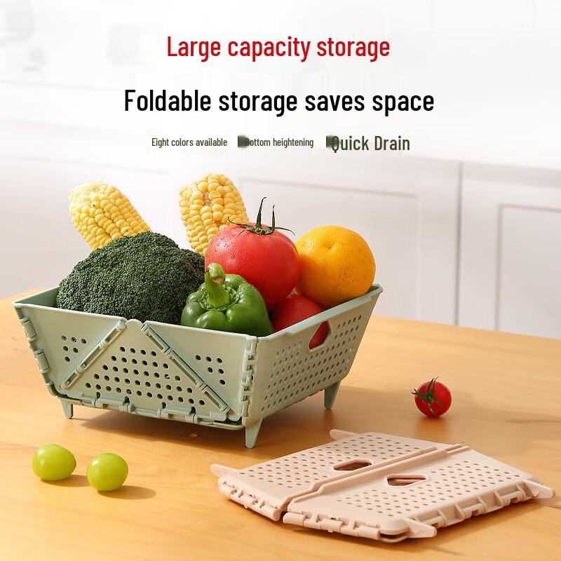 Foldable Draining Storage Basket (3-Pack)
